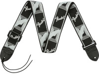 Fender Monogrammed Strap, Black Light Blue Grey Blue Fender Monogrammed Strap, Black Light Blue Grey Blue